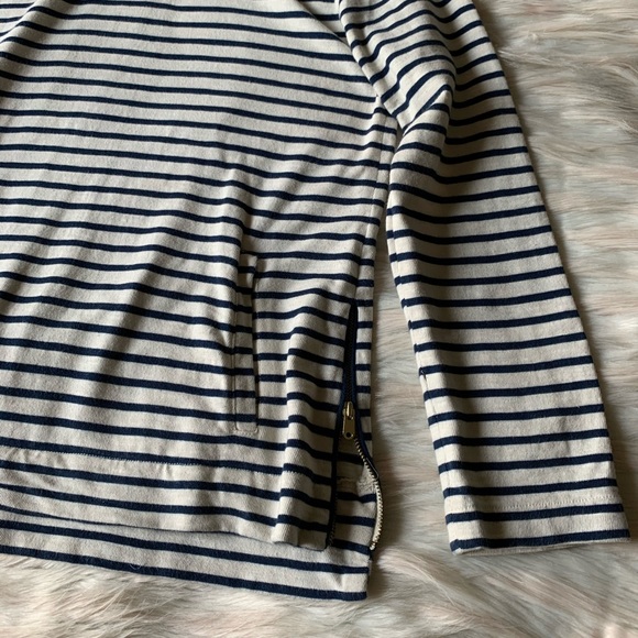 J. Crew Striped Hooded Side Zip Pullover - Picture 9 of 13